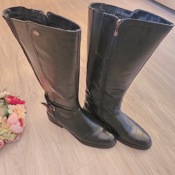 Denver Hayes Black Leather Tall Riding Boots w/ T-MAX Insulation - Picture 2 of 6